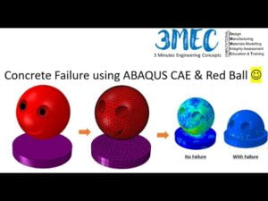 Concrete Failure during a drop test in ABAQUS CAE & Red Ball